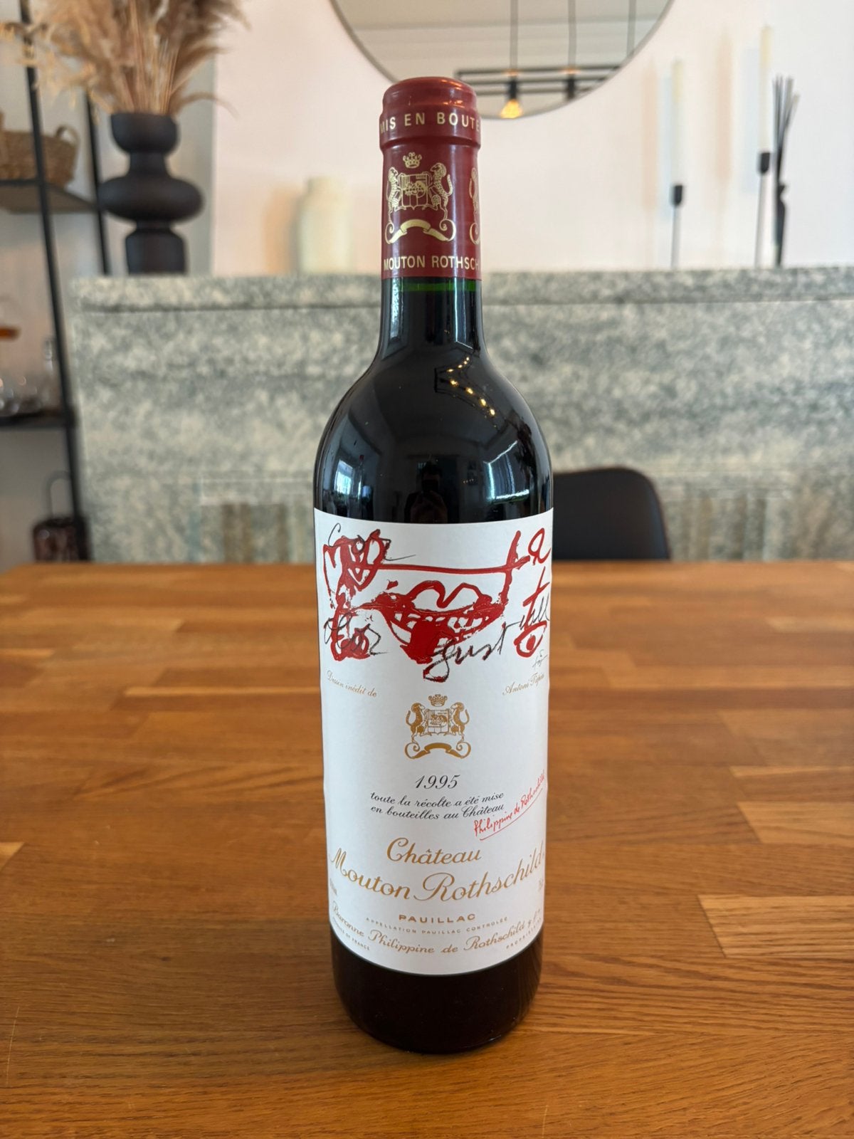 Château Mouton Rothschild 1995 – Premier Cru Classé, Ophalen, Frankrijk, Zo goed als nieuw, Rode wijn