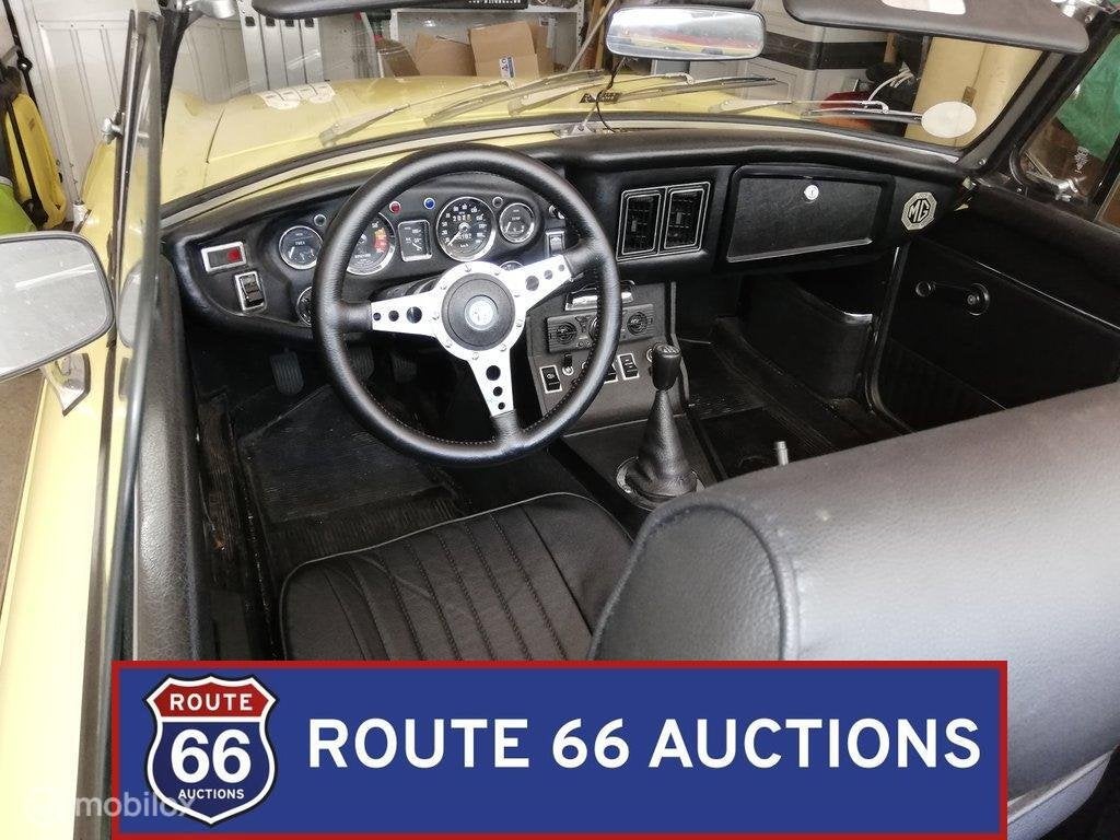 MG MGB | 1975 | Route 66 Auctions, Zwart, Bedrijf, Handgeschakeld, Overige carrosserie