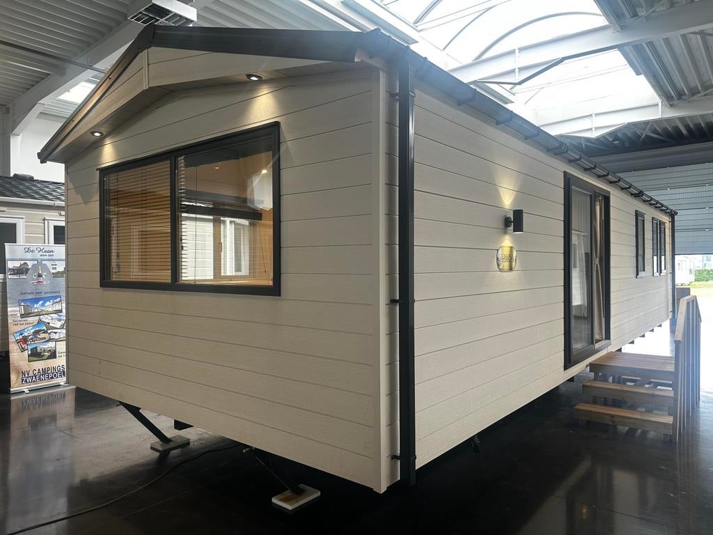 STOCK NIEUWE MODERNE LUXUEUSE HARMONY 1100x400/2, Caravans en Kamperen, Stacaravans