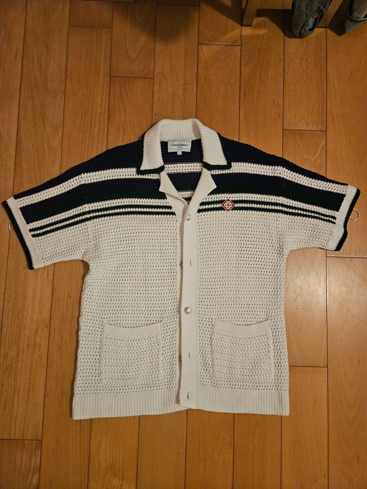 Cardigan korte mouwen M, Casablanca, Maat 48/50 (M), Wit, Ophalen of Verzenden