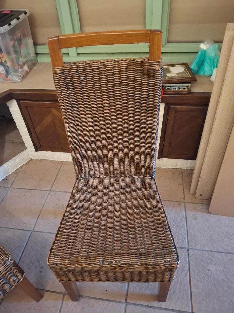 Rieten stoelen, Huis en Inrichting, Ophalen, Gebruikt, Bruin, Klassiek