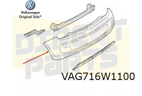 Volkswagen Up! (8/16-) achterbumper (+/- PDC) (GRU) Originee, Auto-onderdelen, -, -, Nieuw, Achter