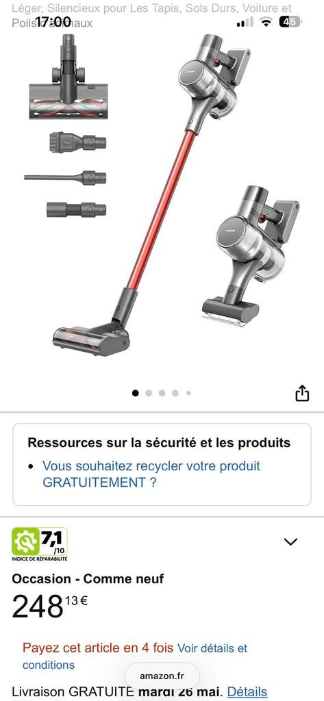 Aspirateur Dreame, Electroménager, Aspirateurs, Enlèvement, Utilisé, Réservoir, Dreame