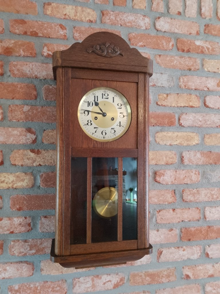 GUSTAV BECKER Horloge, régulateur ancien (+/- 1920), Enlèvement, Utilisé, Horloge murale