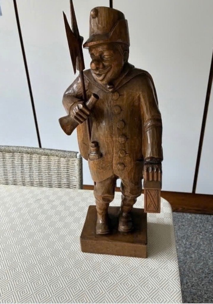 Nightwächter en bois sculpté à la main, Enlèvement ou Envoi, Bois, Statue