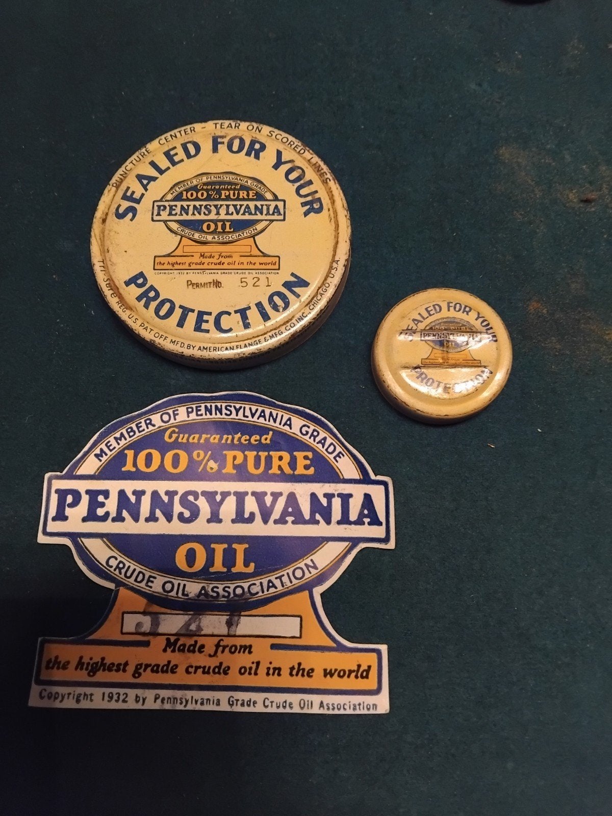 Capuchons et autocollants pour huile de Pennsylvanie, Enlèvement ou Envoi