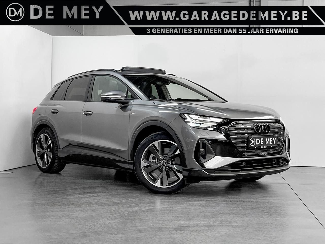 Audi Q4 e-tron 82kWh 45 / S-Line / Shadow / Pano / Trekhaak, Argent ou Gris, Achat, Entreprise, Boîte manuelle