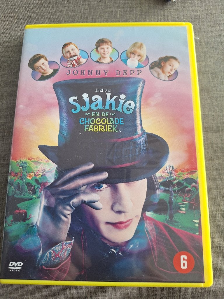 Sjakie en de chocoladefabriek, dvd, Johnny Depp, Ophalen of Verzenden, Zo goed als nieuw, Nederlands, Nederlands