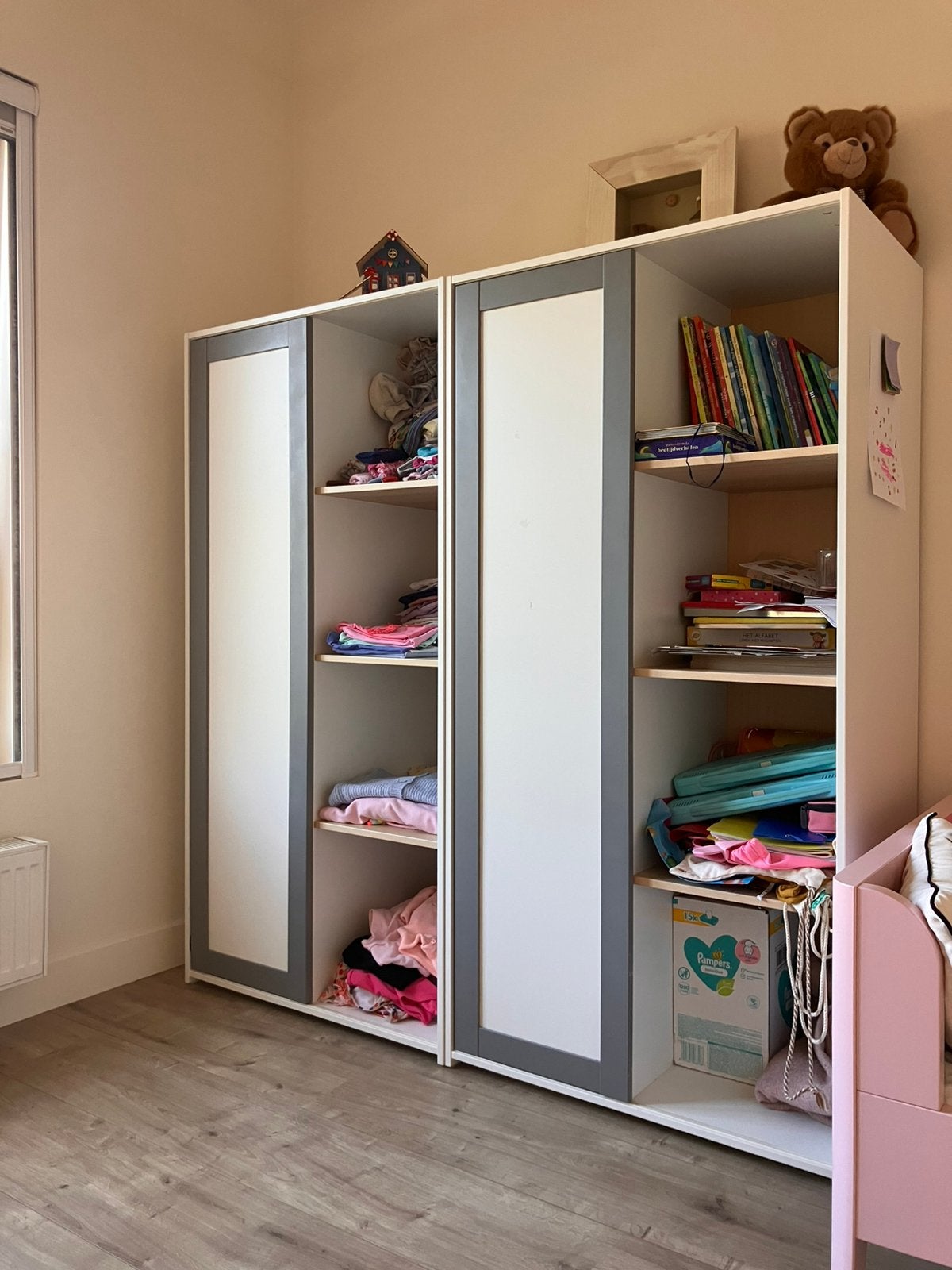 Kinderkleerkast met schuifdeur, Ophalen, Met deur(en), Gebruikt, 50 tot 100 cm