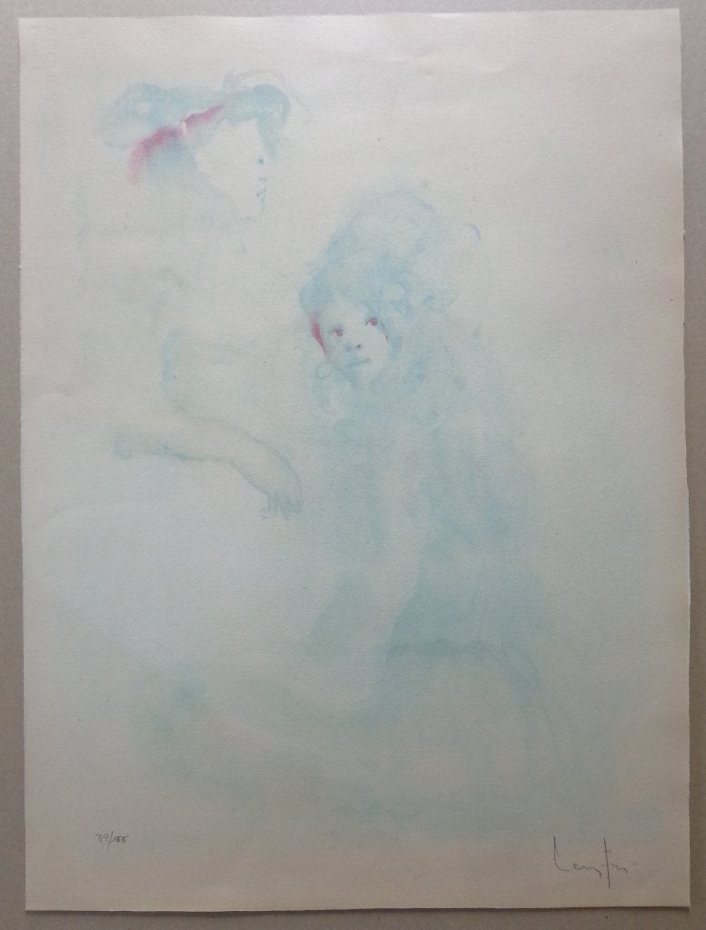 LEONOR FINI / LES MURMURANTES / KLEURLITHO / 63x47cm / SIG, Édition limitée, Enlèvement ou Envoi, Personnages et figures fantastiques