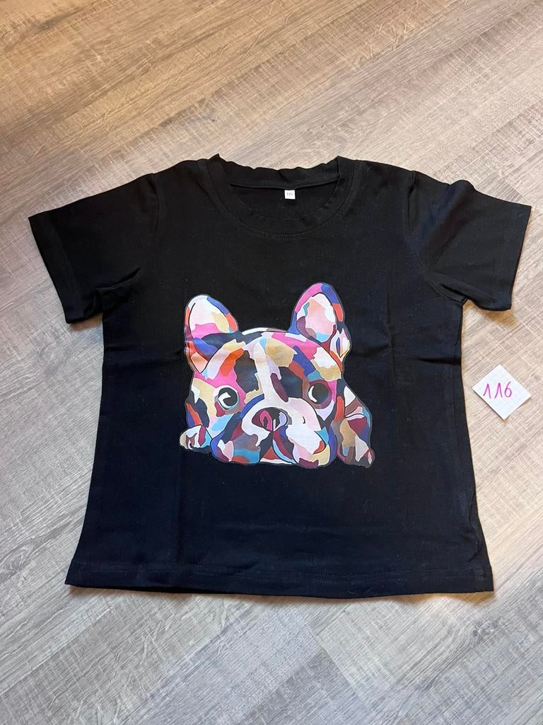 Leuke tshirt Franse Bulldog, Ophalen of Verzenden, Zo goed als nieuw, Meisje