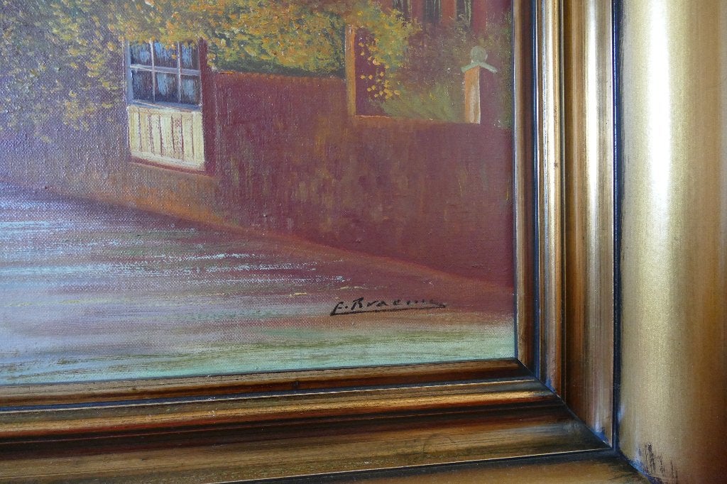 brugs schilderij: 85x65, Enlèvement ou Envoi, Encadré, 65 cm, Multicolore