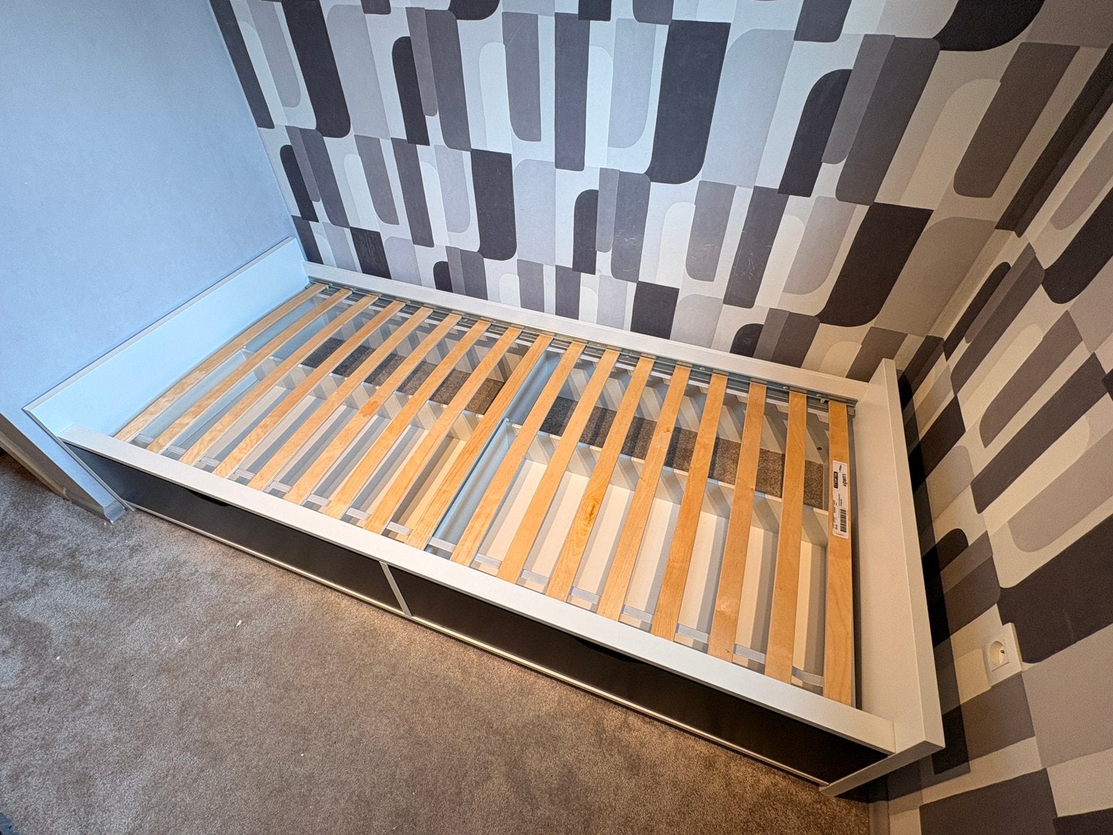Lit Ikea 90*200 - 2 tiroirs - TB etat, Maison & Meubles, Chambre à coucher | Lits, Enlèvement, Utilisé