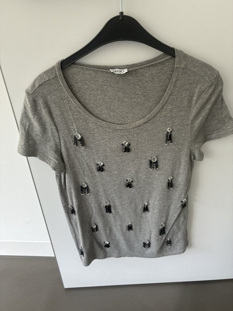 Grijze t-shirt van Liu Jo maat S, in perfecte staat!, Liu Jo, Ophalen of Verzenden, Zo goed als nieuw, Korte mouw