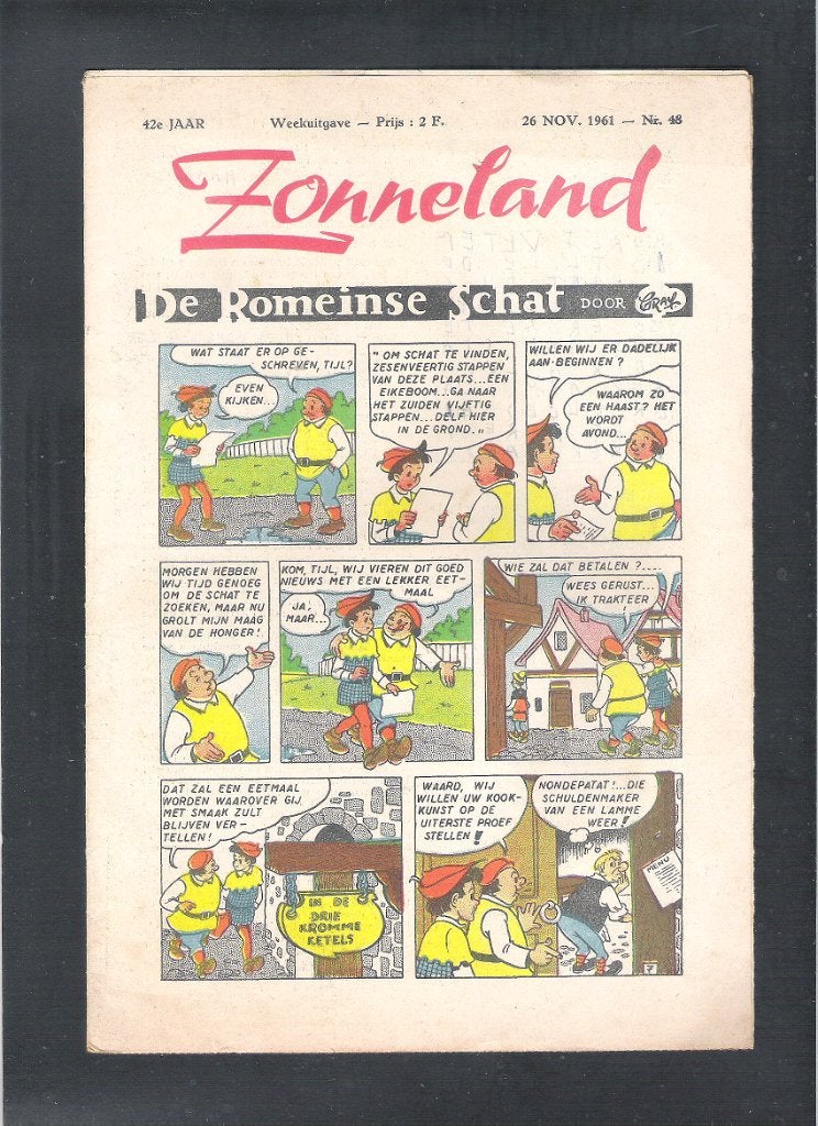 ZONNELAND 26 Nov. 1961 Nr. 48 -  De Romeinse Schat, Enlèvement ou Envoi, Utilisé