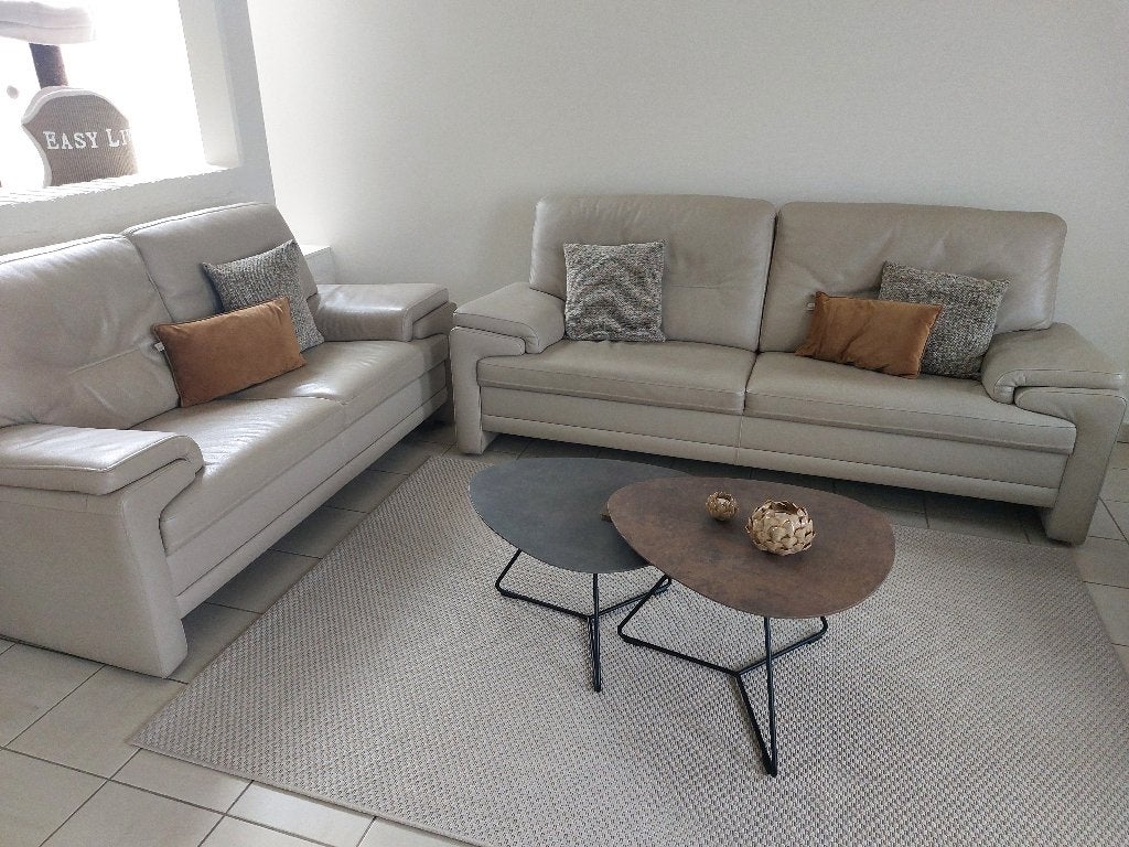 lederen salon Natuzzi, Ophalen, Gebruikt, Leer, Rechte bank