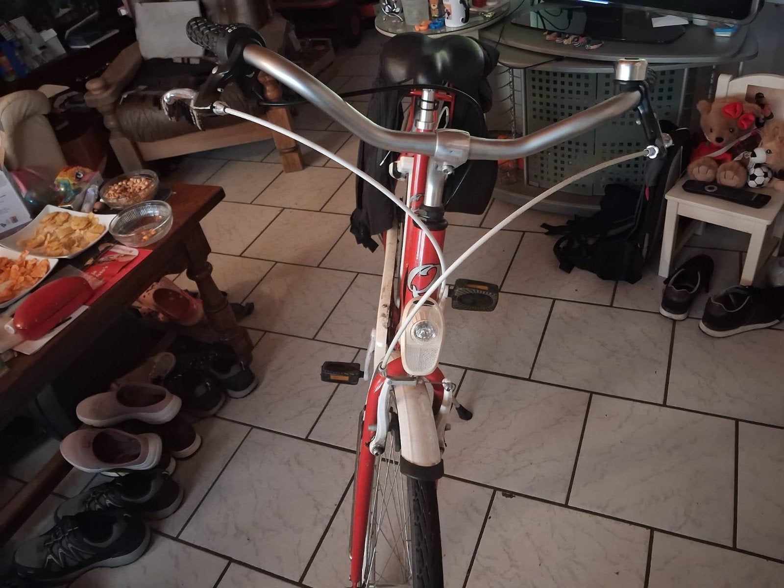 Fiets rood, Ophalen
