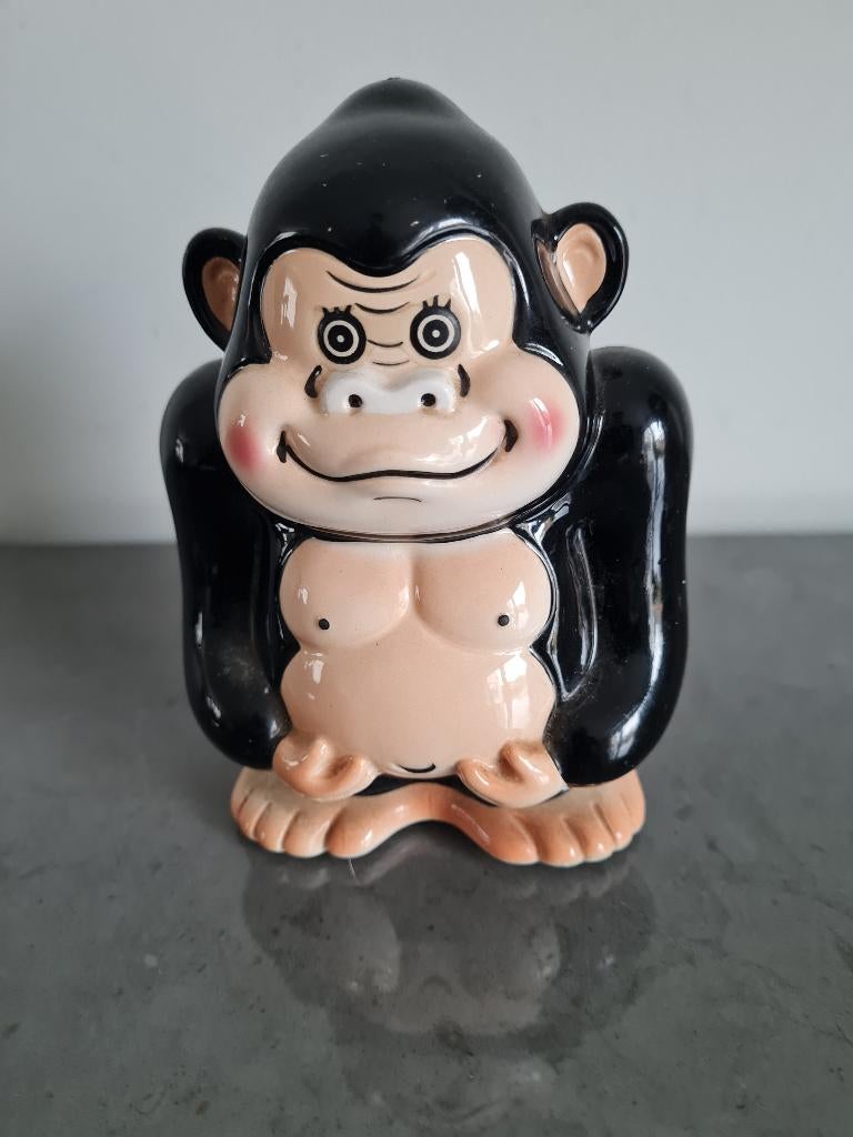 zeer mooie unieke spaarpot - gorilla - Rune/jaren'60, Ophalen of Verzenden