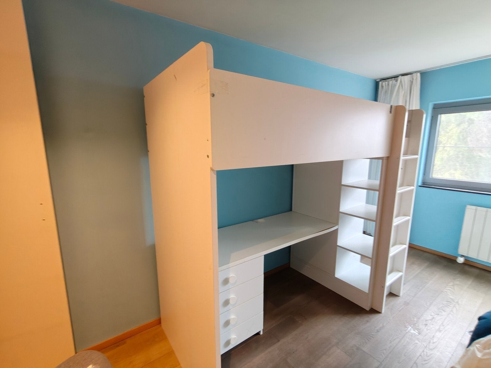 hoogslaper met bureau GRATIS, Maison & Meubles, Enlèvement, Lit mezzanine