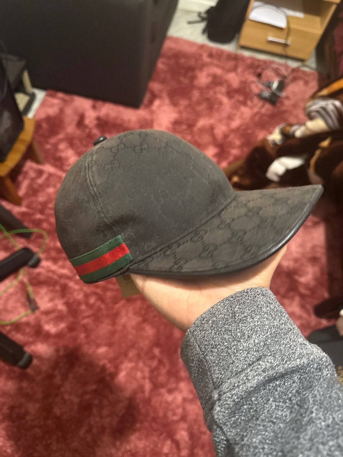 Casquette gucci classic noir M58, Enlèvement, Comme neuf, Casquette