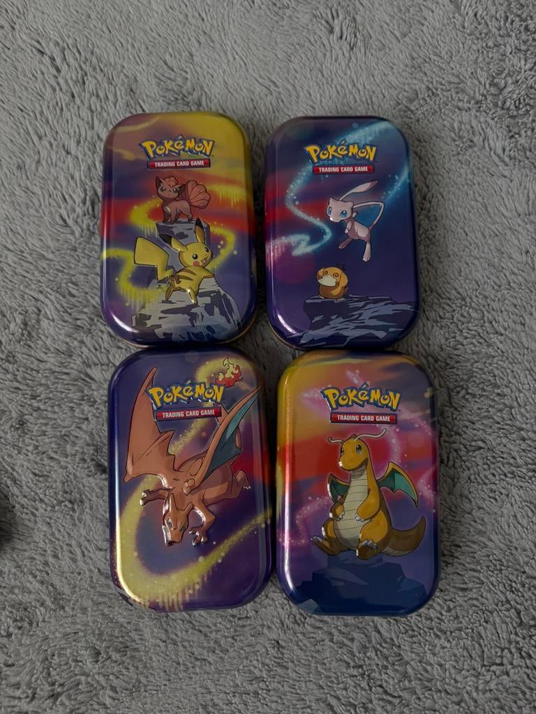 Pokémon mini tins Kanto Power 4x leeg, Ophalen, Zo goed als nieuw