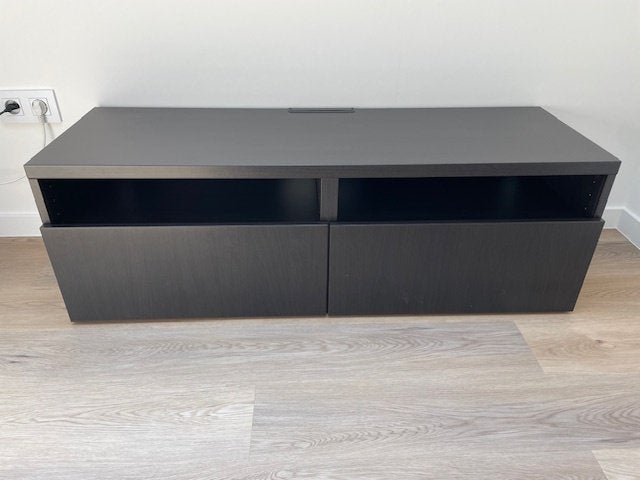 Zwart TV-meubel Ikea, Ophalen, Gebruikt, 100 tot 150 cm, Minder dan 100 cm