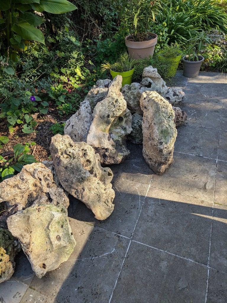 maanrots, Tuin en Terras, Ophalen, Gebruikt, Kalksteen, Overige typen