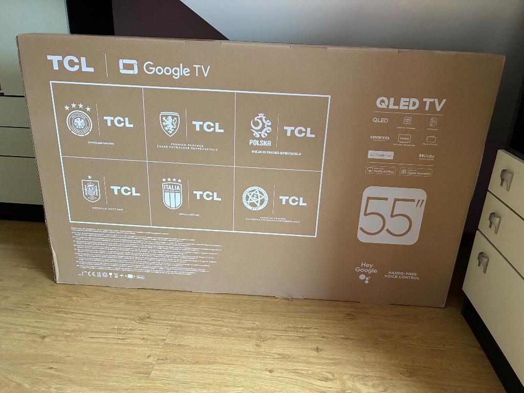 TCL google tv QLed 55 inch, QLED, Nieuw, 100 cm of meer, Ophalen