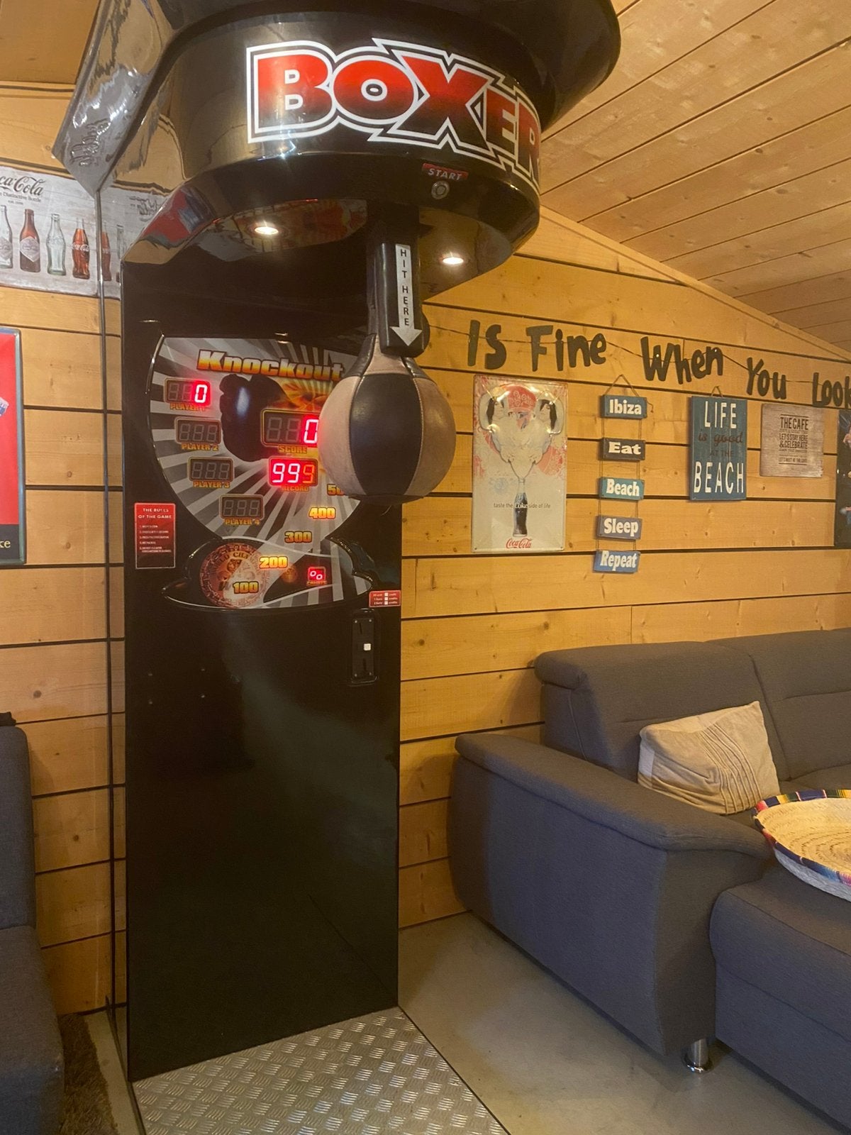 Te koop electronische boksbal, Sports & Fitness, Boxe, Enlèvement, Comme neuf, Punching-ball