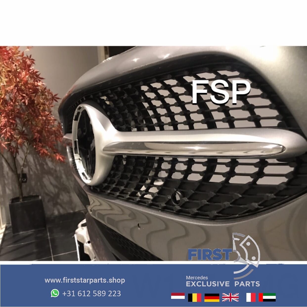 W177 AMG VOORBUMPER COMPLEET GRIJS Mercedes A KLASSE 2020 or, Gebruikt, -, Voor, Ophalen of Verzenden