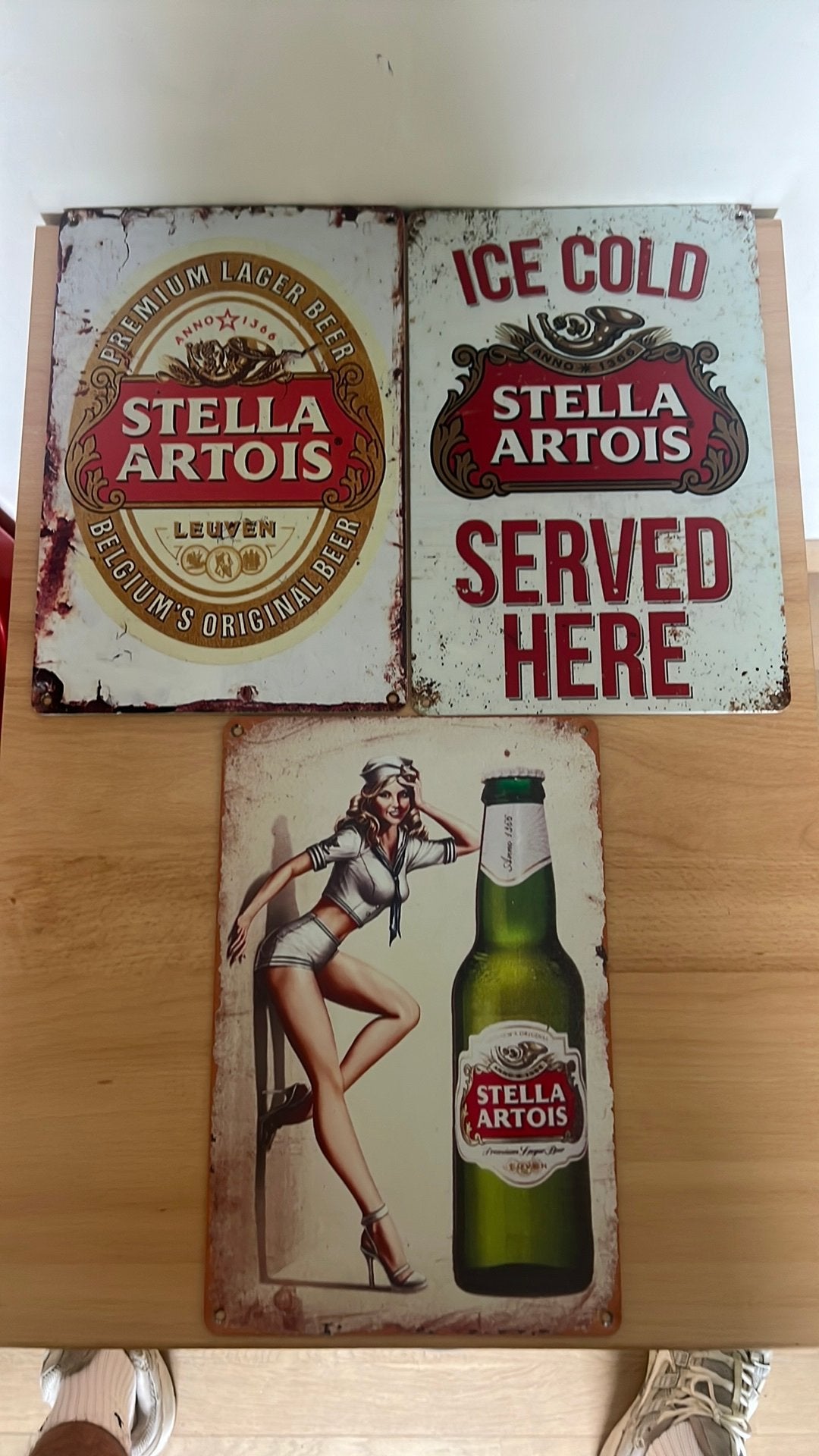 Stella artois wandborden, Antiek en Kunst, Ophalen