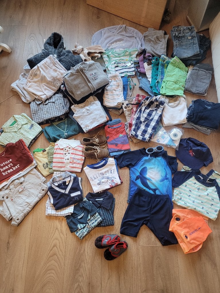 Kledingpakket Jongenskleren 0-12 maand, Enlèvement, Utilisé, Taille 56