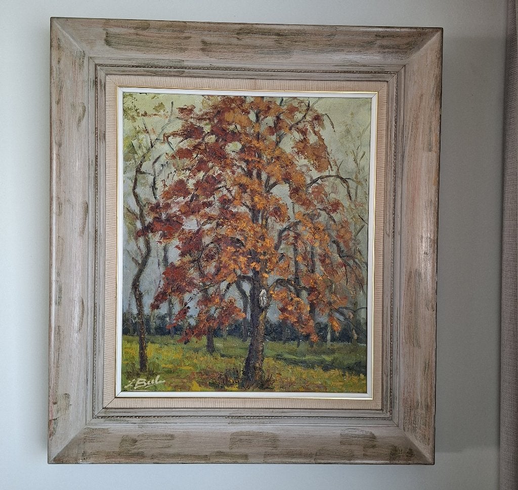 Schilderij Beel Leon (origineel), Antiquités & Art, Art | Peinture | Classique, Peinture à l'huile, Paysage, Enlèvement, Toile