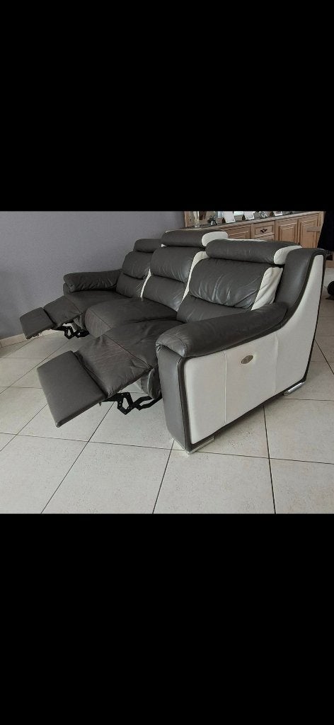 Fauteuil 3 places avec relax électrique, Maison & Meubles, Enlèvement, Utilisé