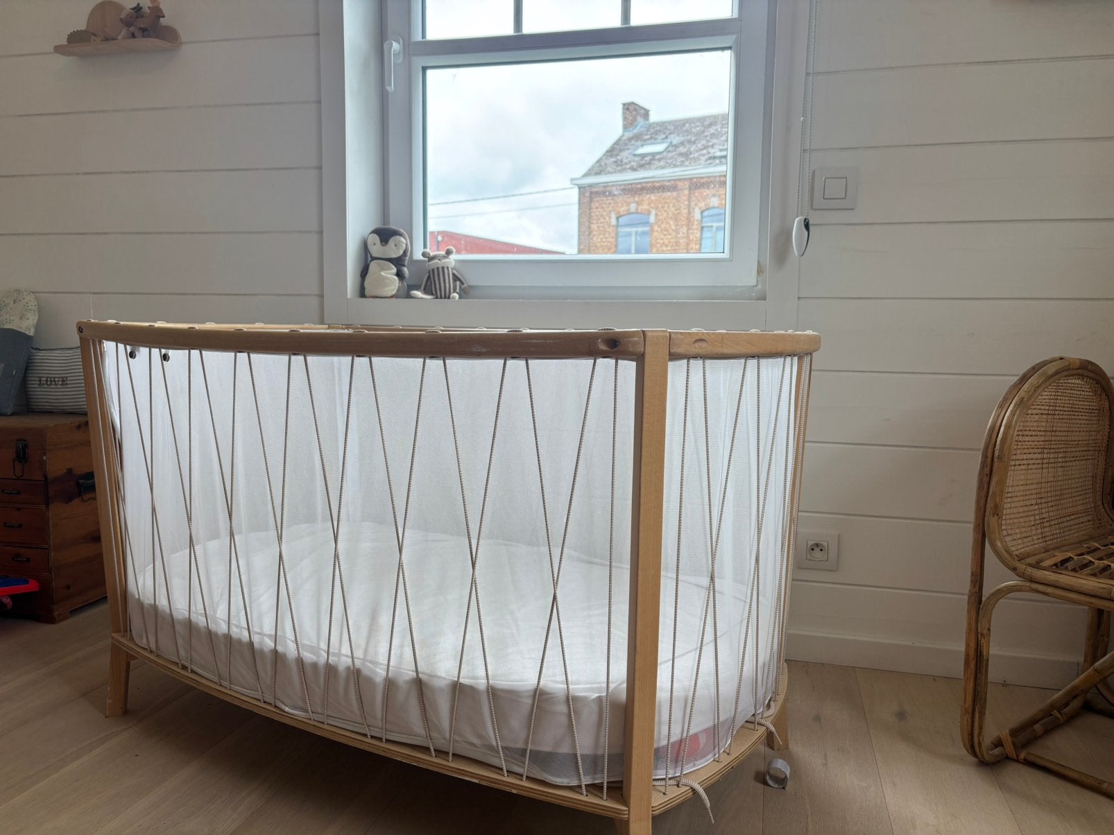 Lit charlie crane bébé et enfant, Ophalen, Gebruikt, 140 tot 160 cm, Matras