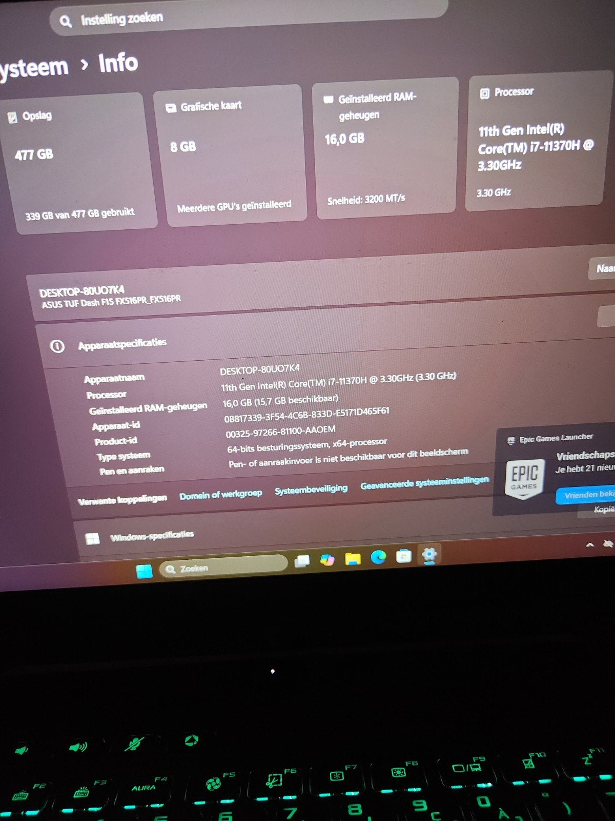 gaming leptop, Ophalen