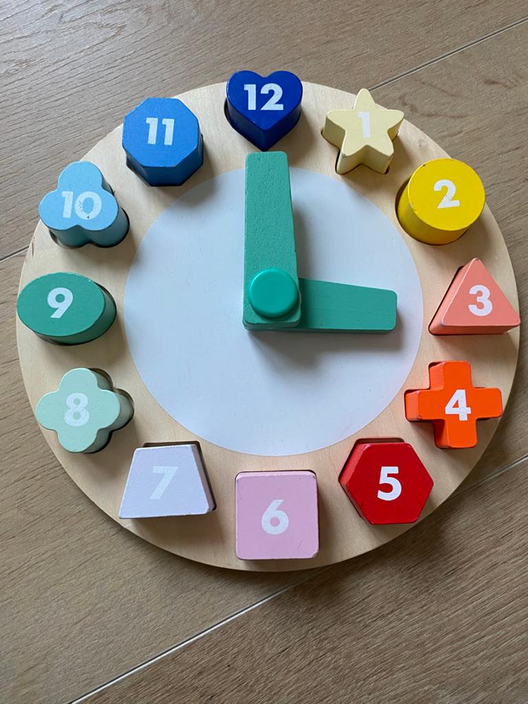 Puzzel klok HEMA, Kinderen en Baby's, Speelgoed | Houten speelgoed, Ophalen, Gebruikt, Overige typen