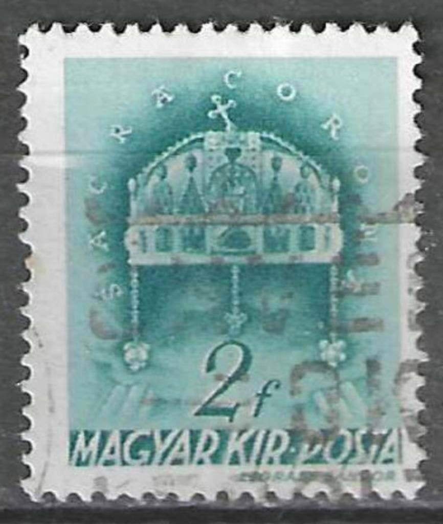 Hongarije 1939 - Yvert 525 - Stefanskroon - 2 fi. (ST), Postzegels en Munten, Verzenden, Gestempeld