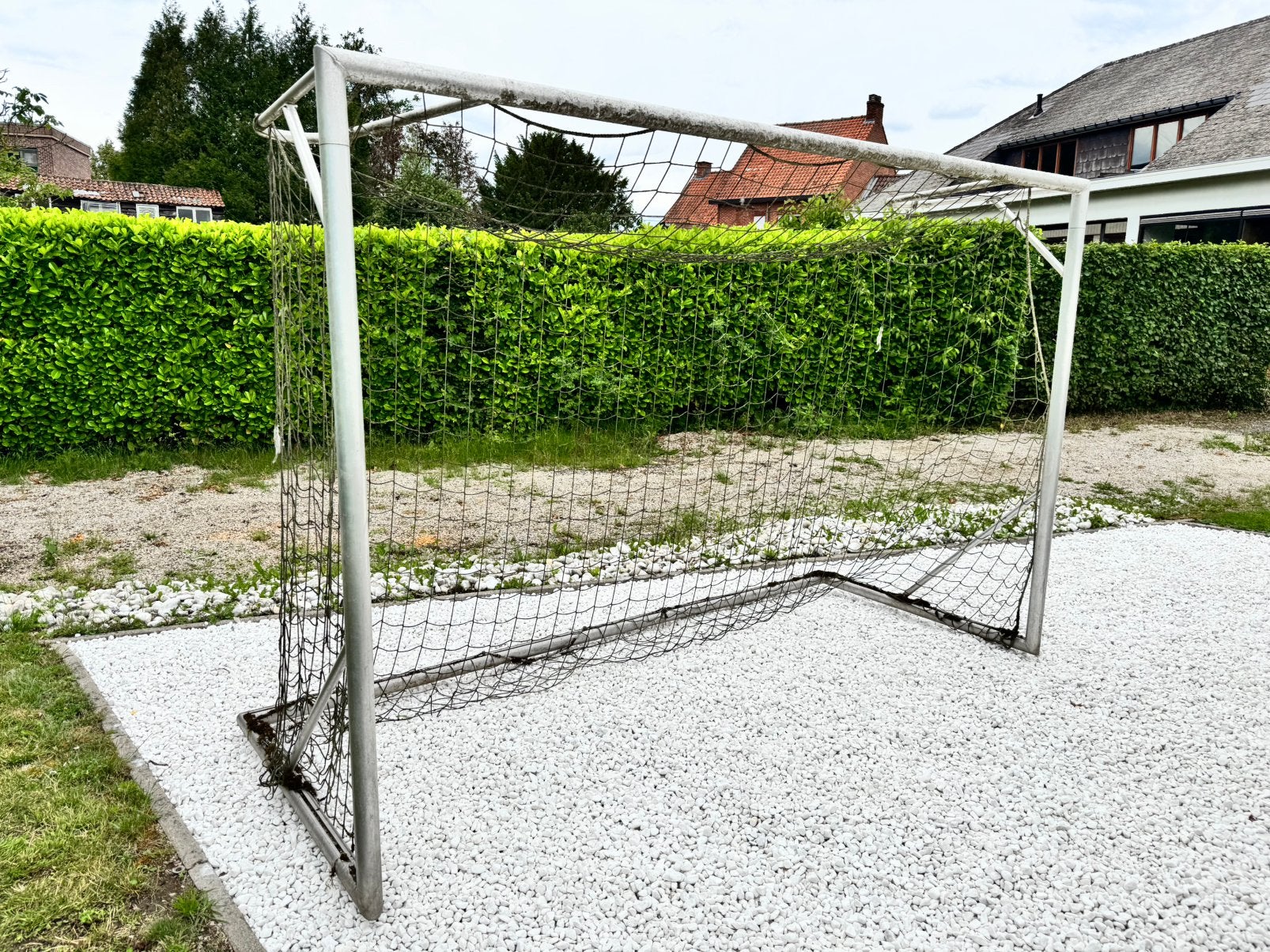 Voetbal goal in aluminium 3,5 x 2 meter, Ophalen, Gebruikt, Clubaccessoires