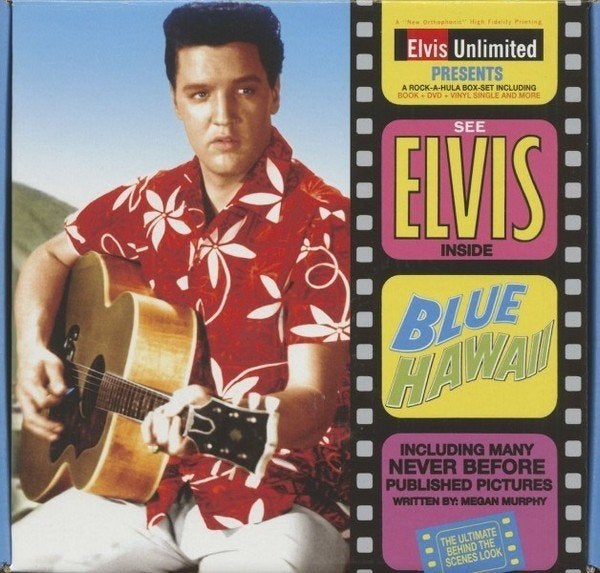 boxset inside Blue hawaii, bevat boek, vinyl,dvd en nog meer, Livres, Musique, Enlèvement ou Envoi, Comme neuf, Artiste