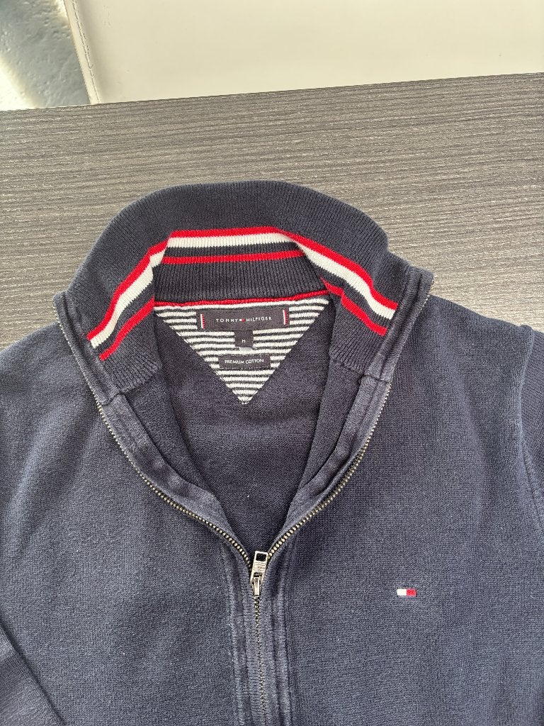 Tommy Hilfiger trui met rits M, Ophalen of Verzenden, Zo goed als nieuw, Tommy hilfiger, Maat 48/50 (M)