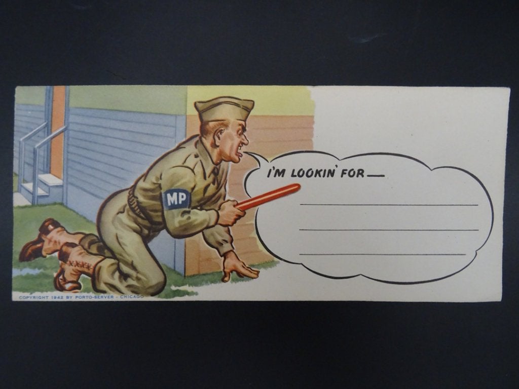 Amerikaanse humoristische enveloppe wo2 (4), Ophalen of Verzenden, Overige soorten, Overige typen