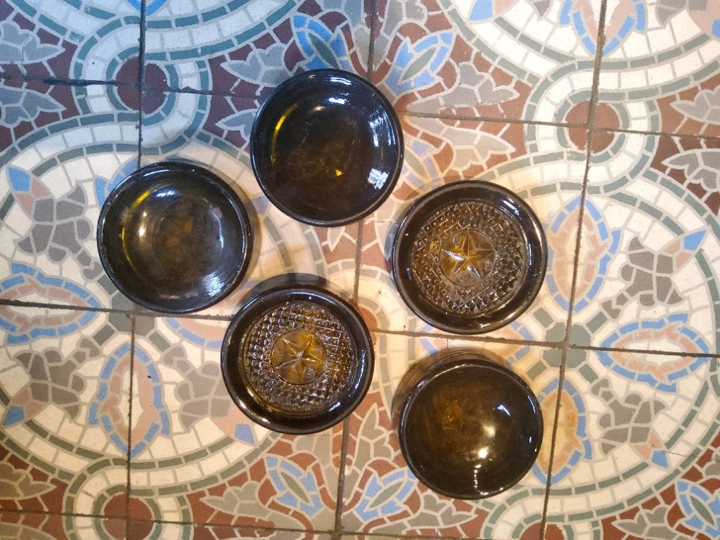 kacheltjes pootjes ( glas ), Ophalen of Verzenden, Zo goed als nieuw