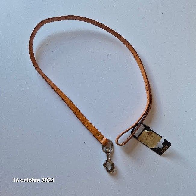 Rive simple hondenriem van natuurlijk leer, 2 cm x 100 cm, Verzenden, Nieuw, Hondenriem