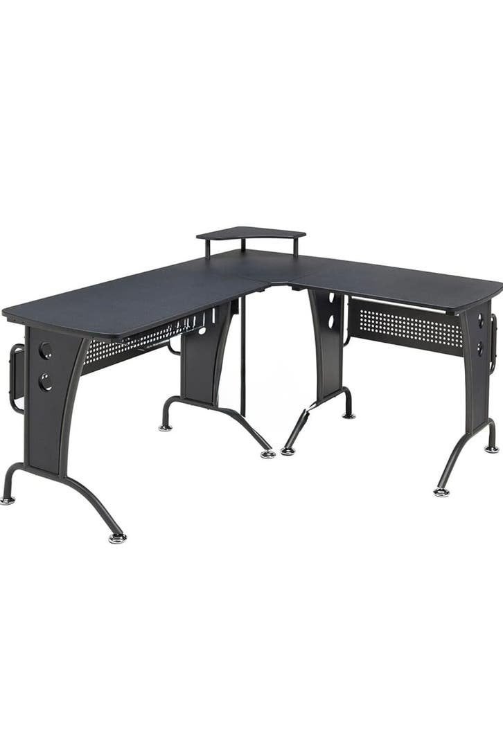 Zwarte Bureau te koop, Ophalen, Zo goed als nieuw, Zwart, Computerbureau