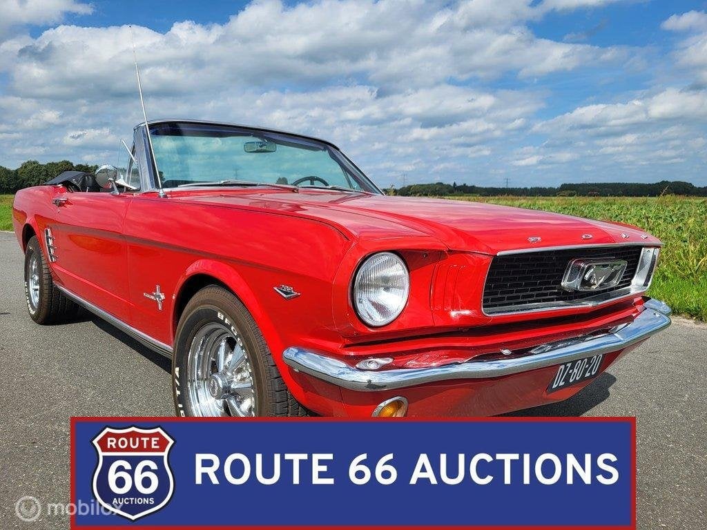 Ford Mustang Cabriolet | 1966 | Route 66 Auctions, Autos, Achat, Entreprise, Boîte manuelle, Autre carrosserie