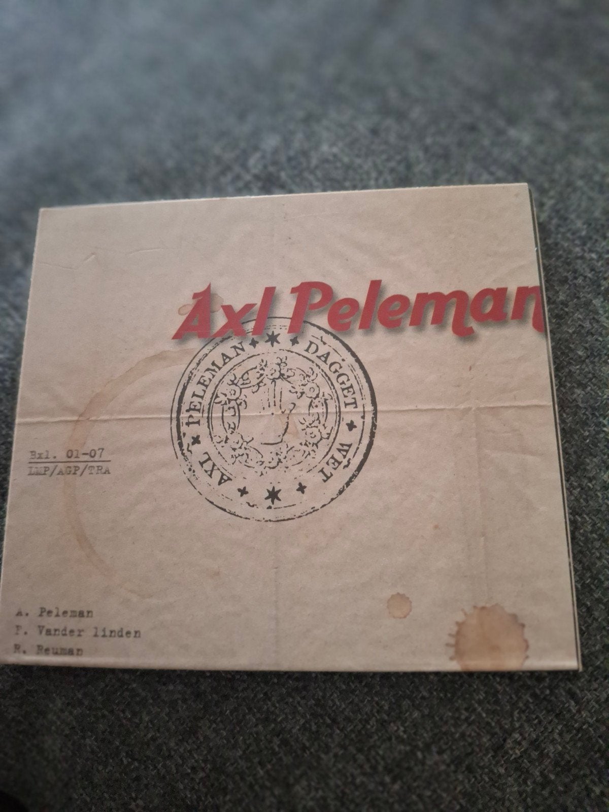 cd axel peelman  dagget wet, Enlèvement ou Envoi