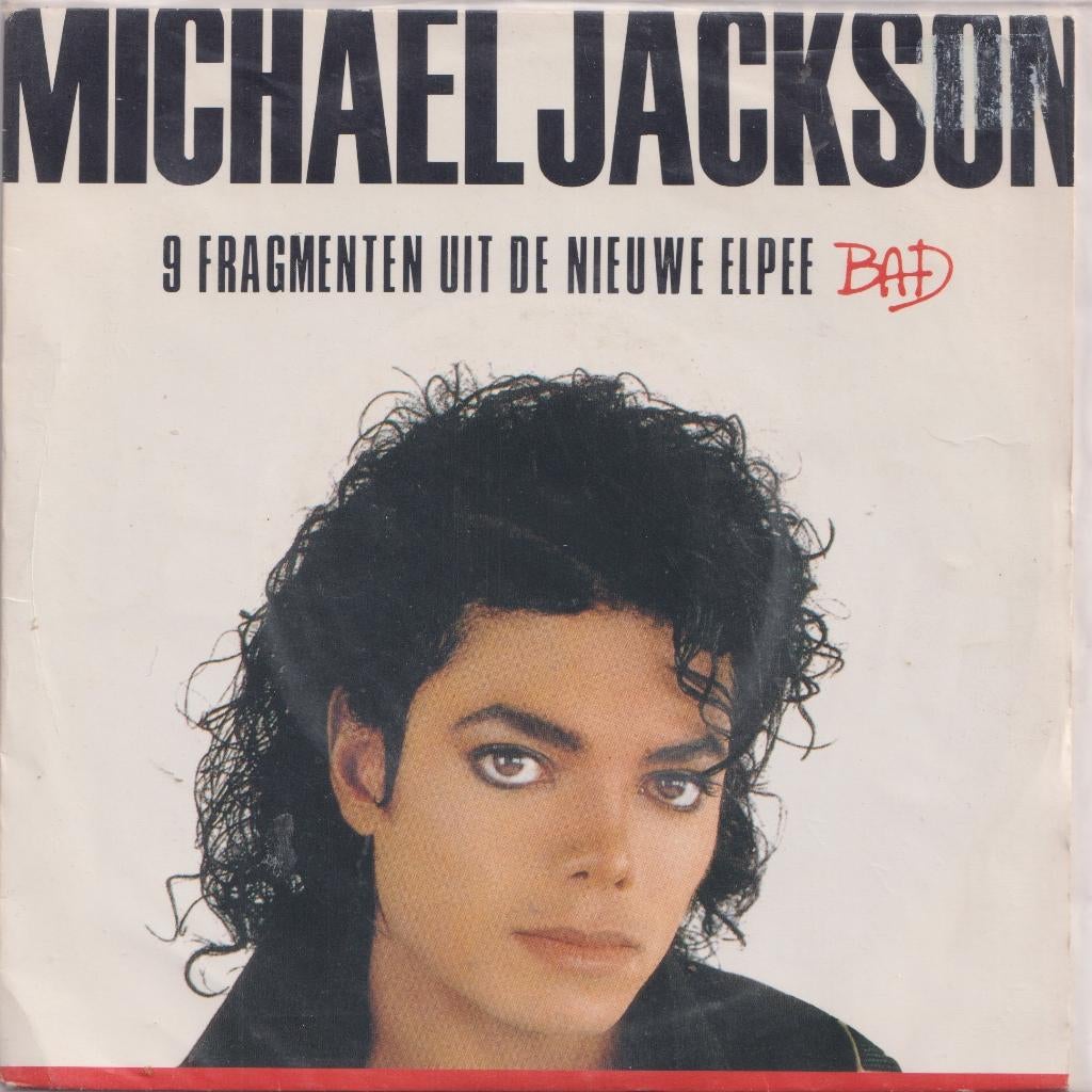 Michael Jackson – 9 fragmenten uit de nieuwe LP BAD - Single, Gebruikt, 7 inch, Single, Ophalen of Verzenden
