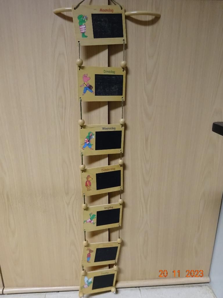 Zeer leuke houten weekplanner 'dieren', Kinderen en Baby's, Ophalen of Verzenden