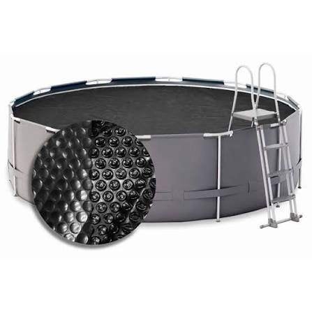 Zwembad intex 457cm zwart solarzeil, Enlèvement, Comme neuf, Rond